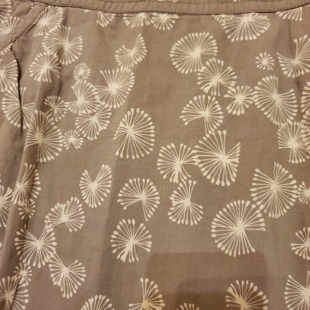 Vintage Y2K Esprit Womens Gray Dandelion Floral A-Line Skirt Pockets Size 8 - Picture 9 of 12